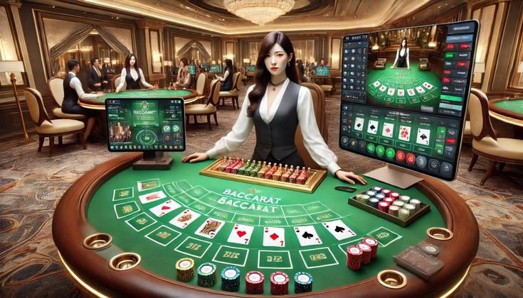 Antarmuka SA Gaming andara88 di layar mobile menunjukkan meja Baccarat dengan dealer langsung